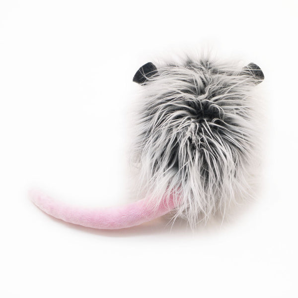 Penelope the Grey Opossum Stuffed Animal Plush Toy back view.