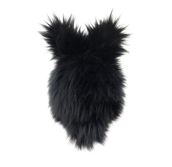 Blackie the Bunny stuffed animal plush toy back view.