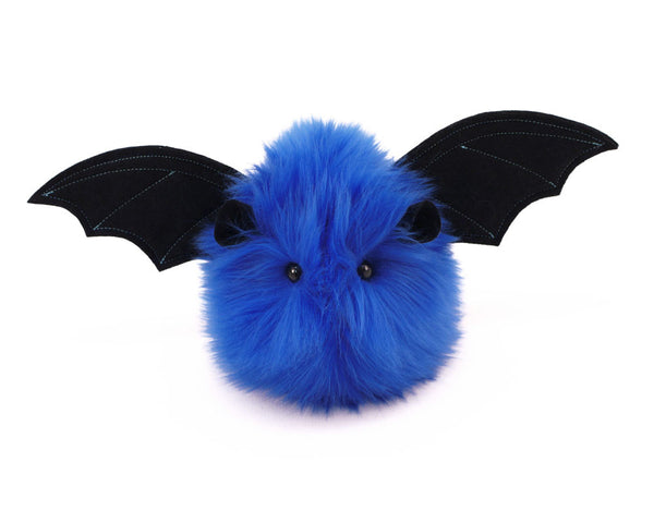 Jet the Dark Blue Bat Stuffed Animal Plush Toy front view.