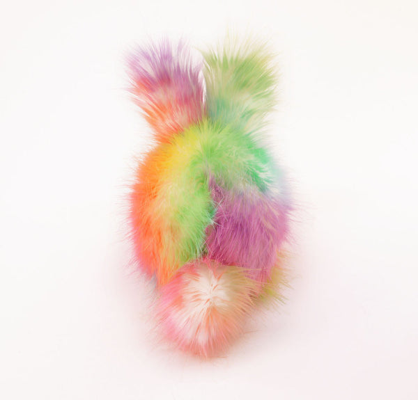 Prism the Rainbow Bunny Stuffed Animal Plush Toy back view.