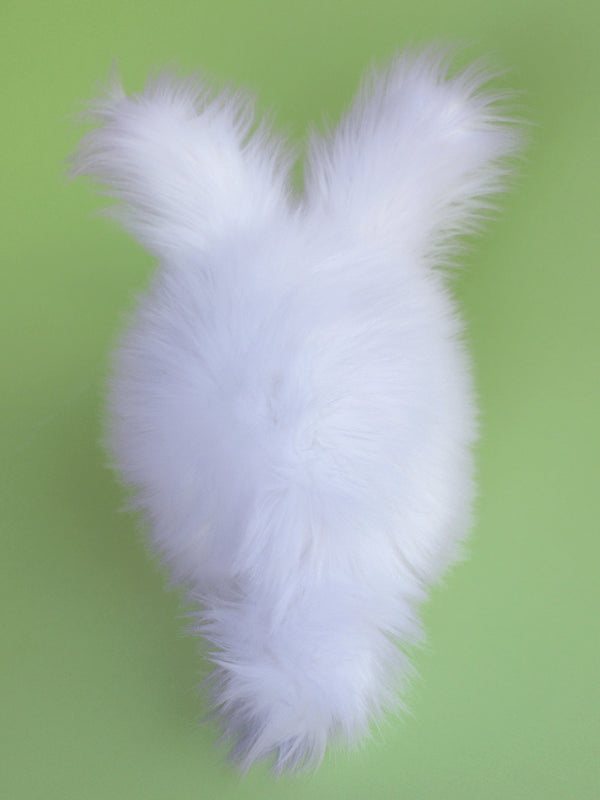 Cottonball the white bunny stuffed animal plush toy back view.