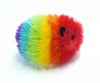 Bow the rainbow guinea pig stuffed animal plush toy side view.
