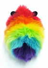 Bow the rainbow guinea pig stuffed animal plush toy back view.