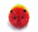 Bow the rainbow guinea pig stuffed animal plush toy front view.