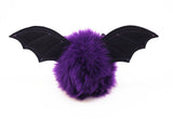 Bella the purple bat stuffed animal plush toy back view.