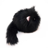 Poe the All Black Cat Stuffed Animal Plush Toy side view.
