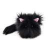 Poe the All Black Cat Stuffed Animal Plush Toy small size front view.