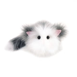 Buddy the grey and white cat stuffed animal plush toy large size front view.