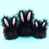 Oscar the Black and White Bunny Stuffed Animal Plush Toy group shot.