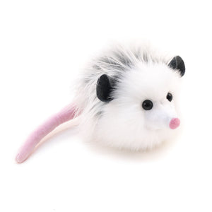 Penelope the Grey Opossum Stuffed Animal Plush Toy angled view.