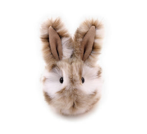 Peanut the tan and white spotted bunny stuffed animal plush toy front view.