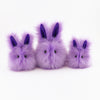 Lavender the Easter bunny plush toy, group view.