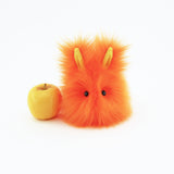 Marigold the Easter bunny plush toy, small size with apple.