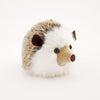 Sebastian the Brown Hedgehog Stuffed Animal Plush Toy angled view.