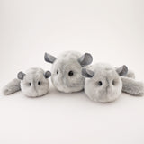 Comet the Light Grey Chinchilla Stuffed Animal Plush Toy group shot 1.