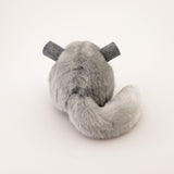 Comet the Light Grey Chinchilla Stuffed Animal Plush Toy back view.
