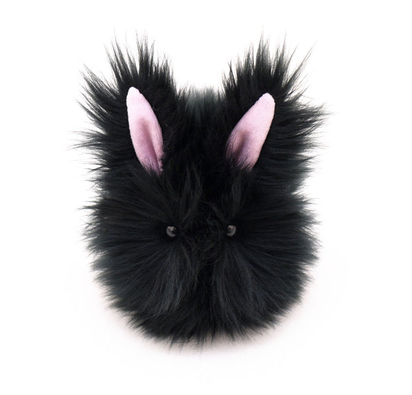 Blackie the Bunny stuffed animal plush toy front view.