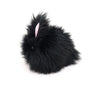 Blackie the Bunny stuffed animal plush toy side view.