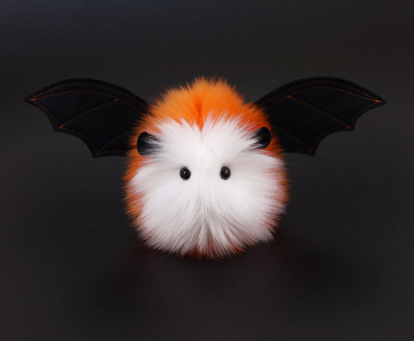 Candycorn the bat stuffed animal plush toy front view.