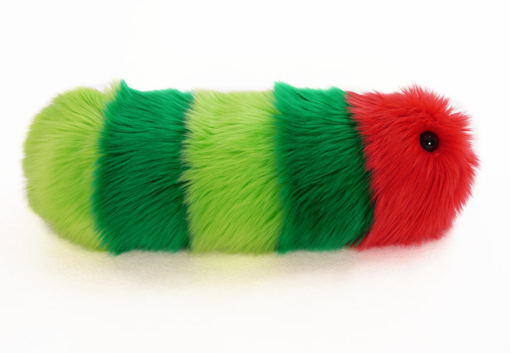 Reed the Snuggle Worm Stuffed Animal Plush Toy side view.