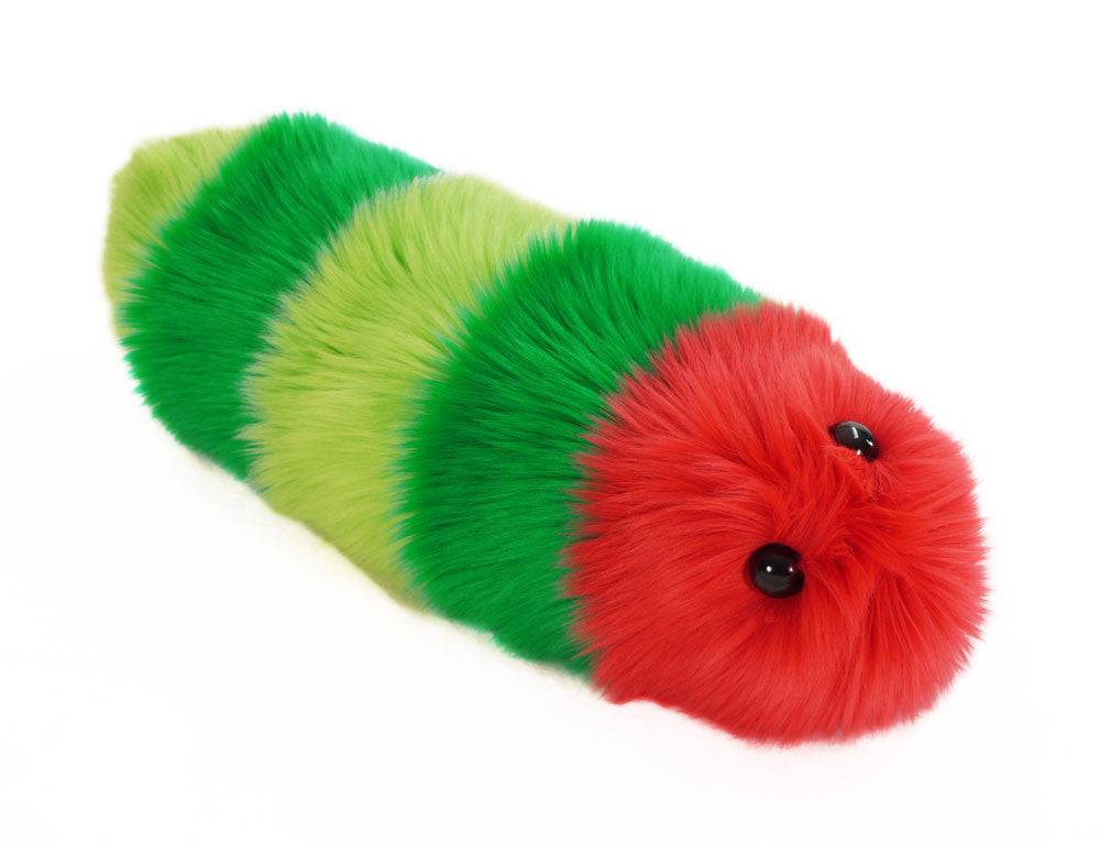 Reed the Snuggle Worm Stuffed Animal Plush Toy angled view.