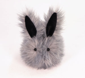 Sterling the Silver Grey Bunny Stuffed Animal Plush Toy front view.