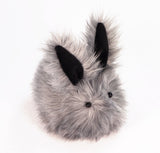 Sterling the Silver Grey Bunny Stuffed Animal Plush Toy angled view.